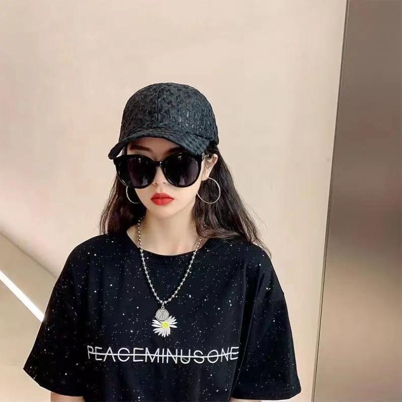 Baseball Cap Structured - Регулируемая тонкая бейсболка с кружевными цветами