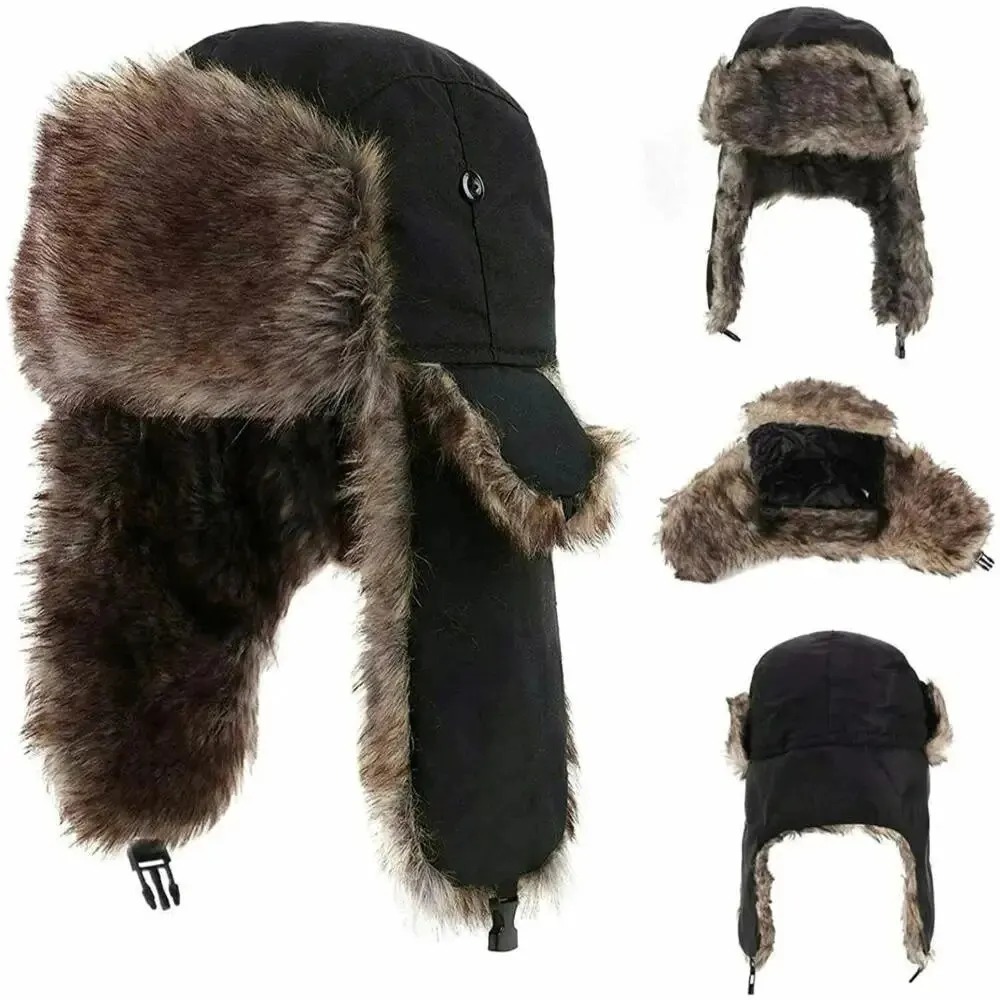 Trapper Hat Ear Flap - Мужская зимняя шапка-ушанка «Траппер» в стиле