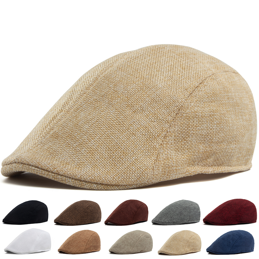 Newsboy Cap Ivy - Мужская льняная кепка-флэткап для весны и