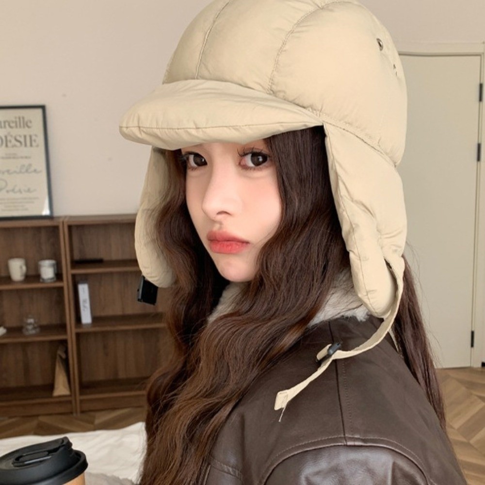 Trapper Hat Ear Flap - Сплошные цветные шапки-бомберы с мягкой подкладкой,