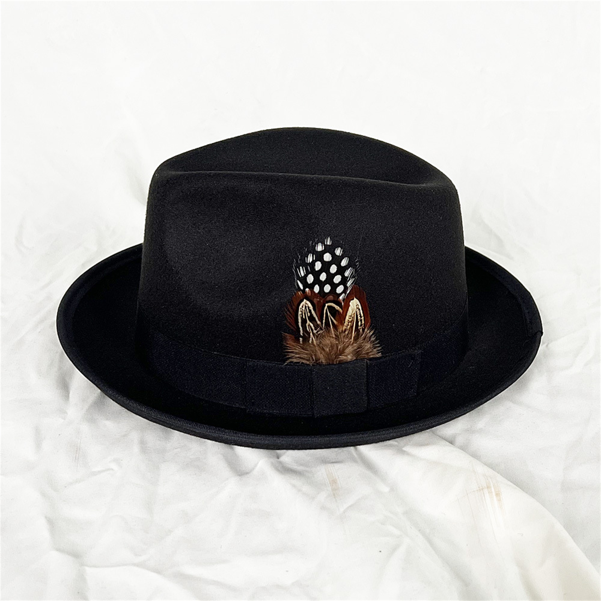 Fedora Hat Wool - Шерстяная шляпа-федора в винтажном стиле с