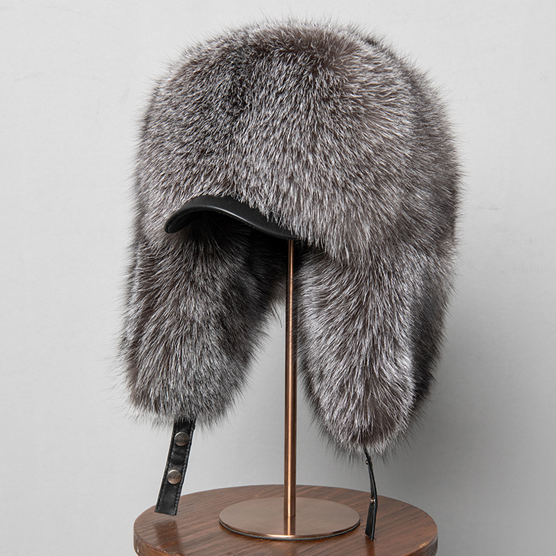 Trapper Hat Ear Flap - Шапки из 100% натурального лисьего меха,