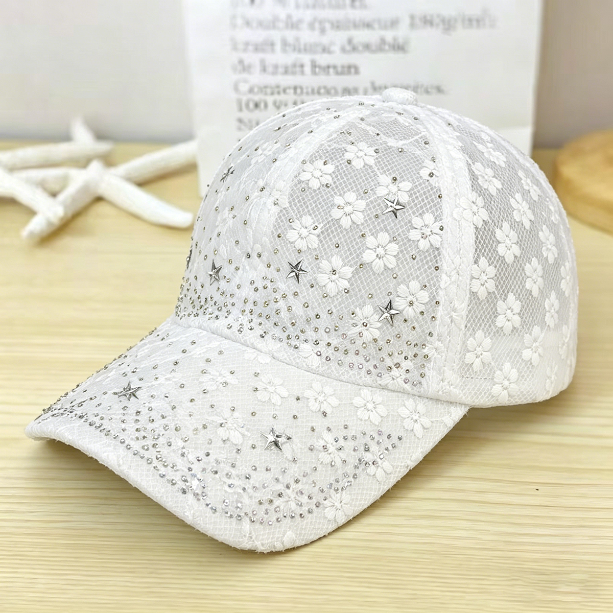 Блестящая кепка с кружевными ц – обзор и цена Baseball Cap Structured