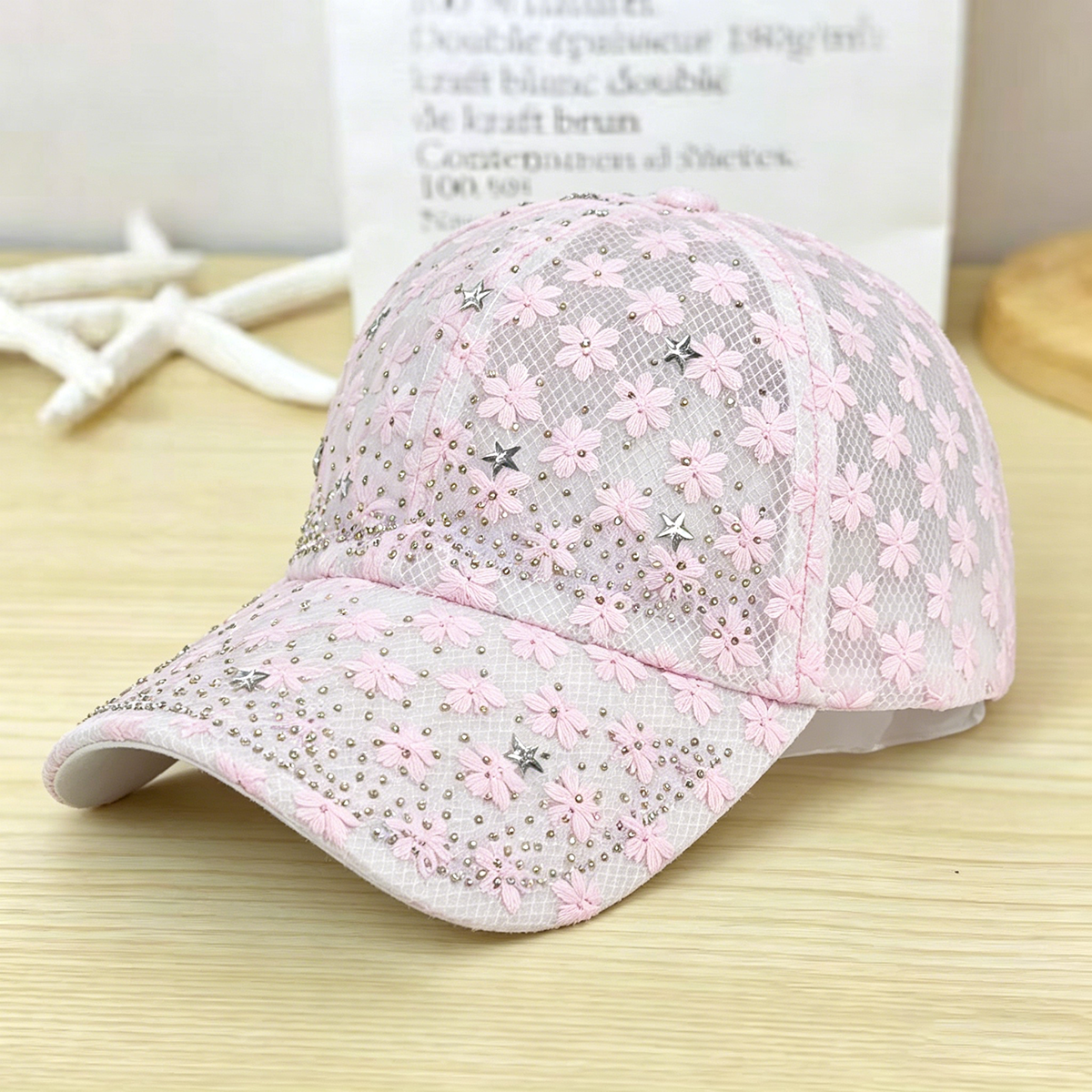Блестящая кепка с кружевными ц – обзор и цена Baseball Cap Structured