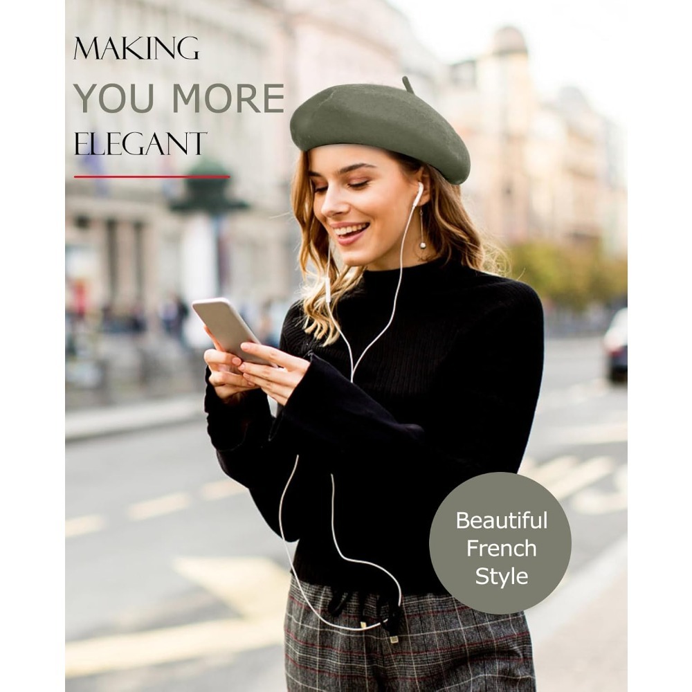 Шерстяные береты для женщин —  – обзор и цена Beret French Wool