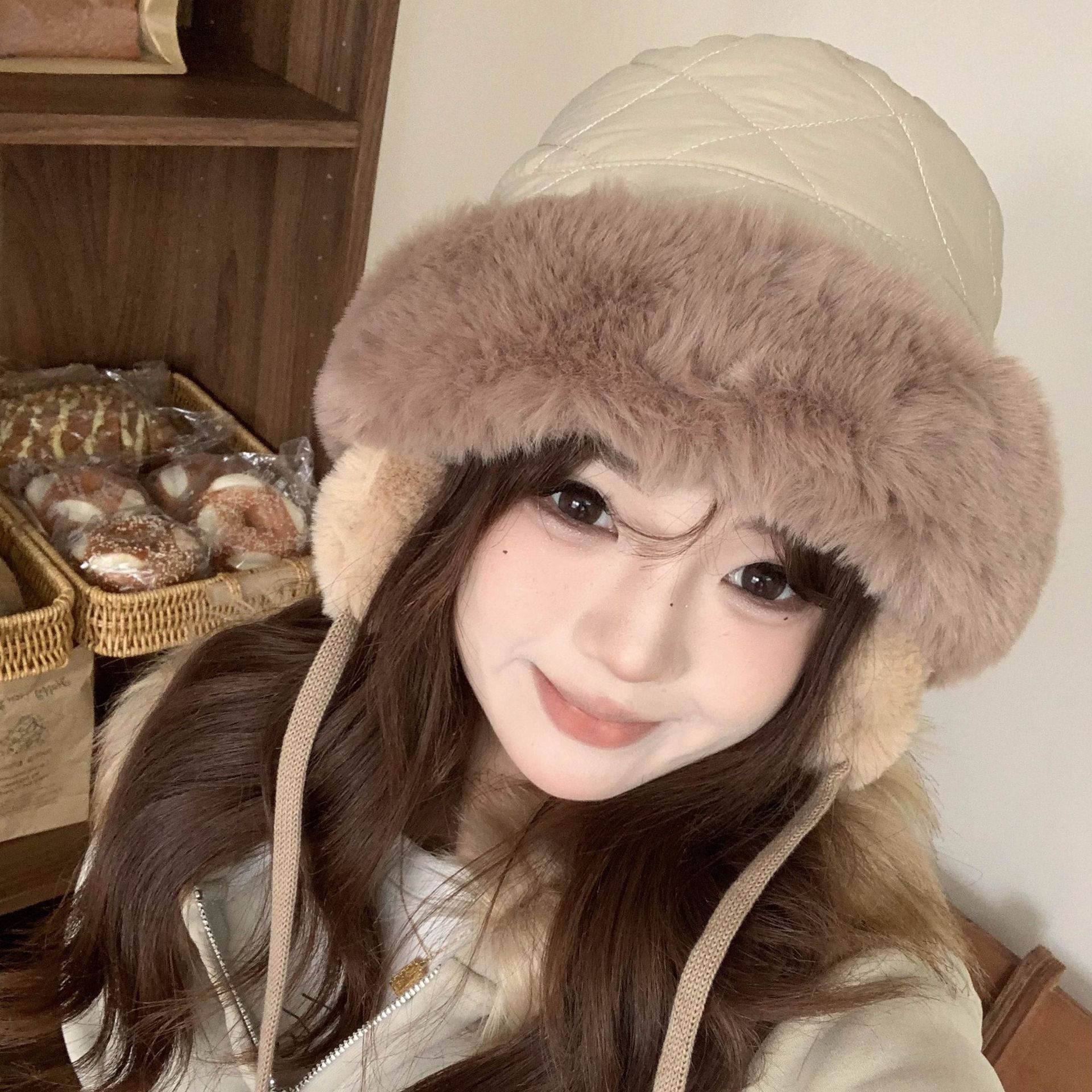 Женская зимняя стеганая панама – обзор и цена Trapper Hat Ear Flap