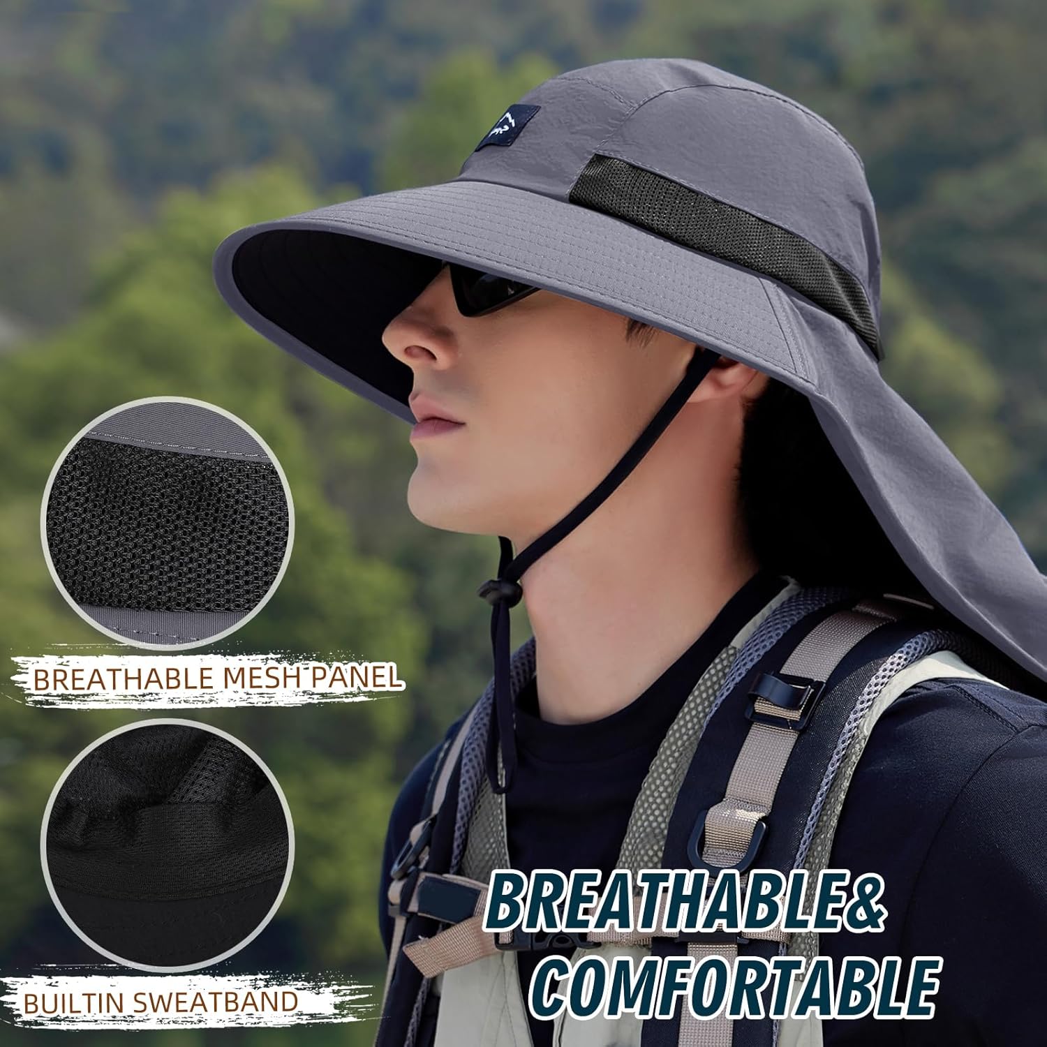 Солнцезащитная панама UPF50+ с – обзор и цена Sun Hat Wide Brim