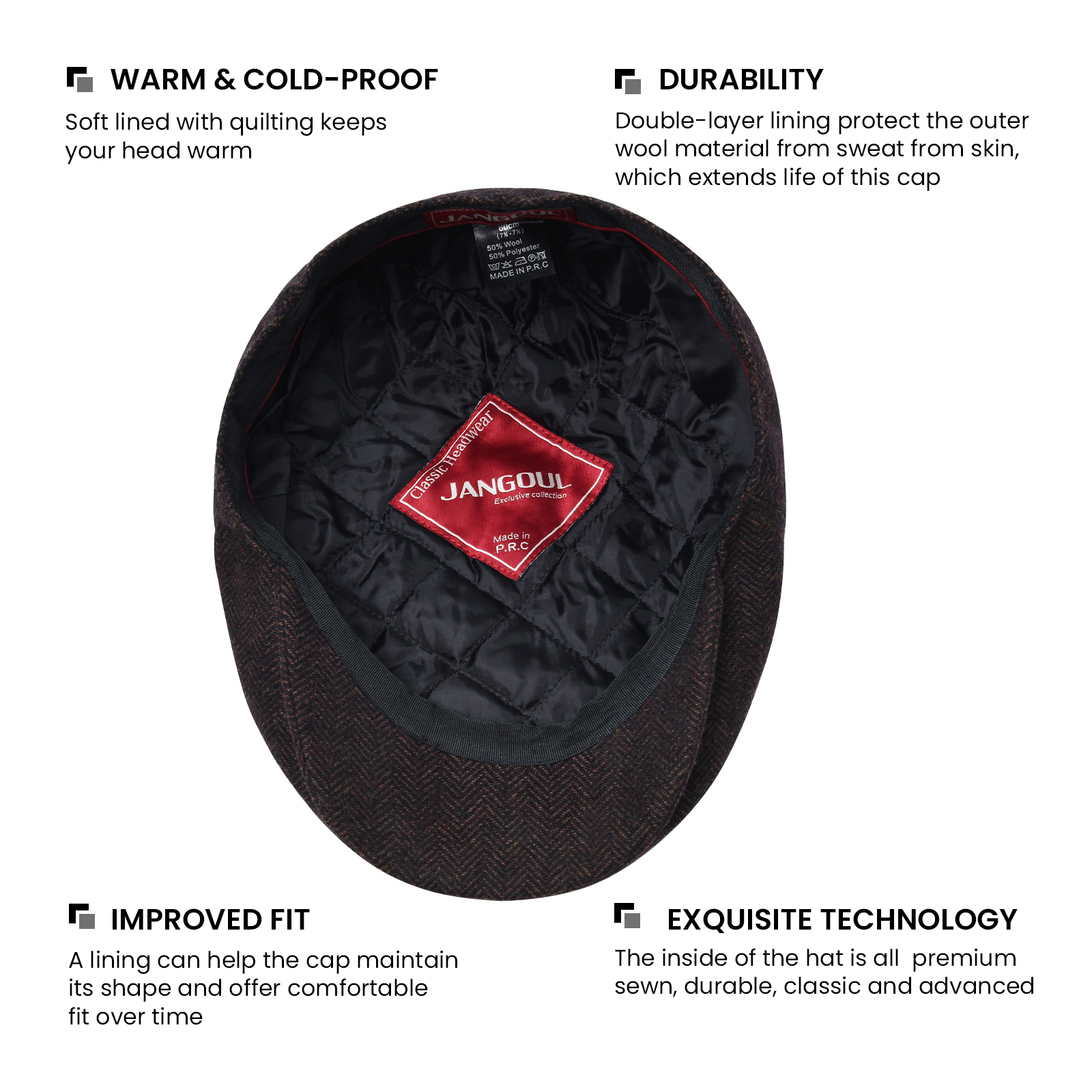 Мужская кепка-газетчица JANGOU – обзор и цена Newsboy Cap Ivy
