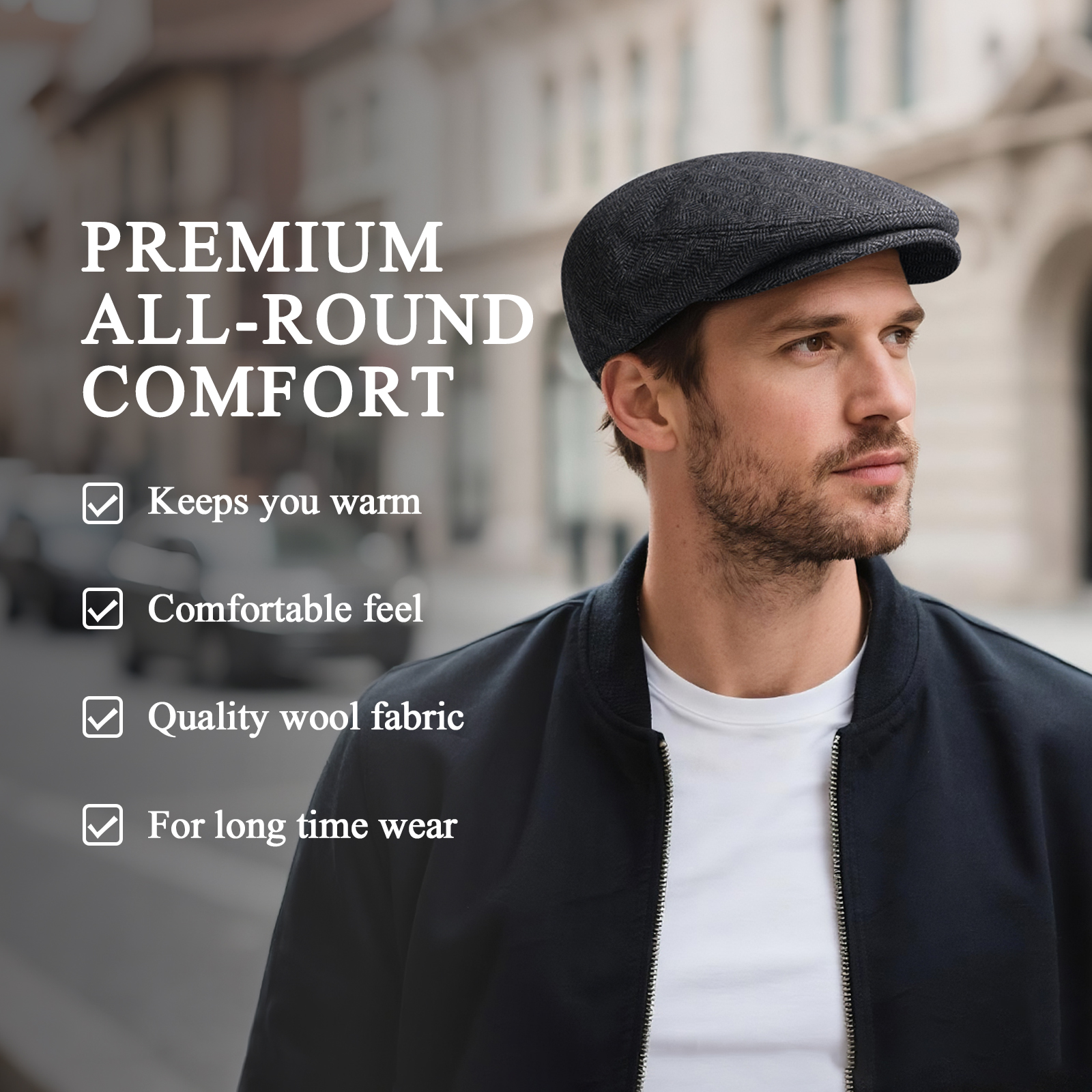 Мужская кепка-газетчица JANGOU – обзор и цена Newsboy Cap Ivy
