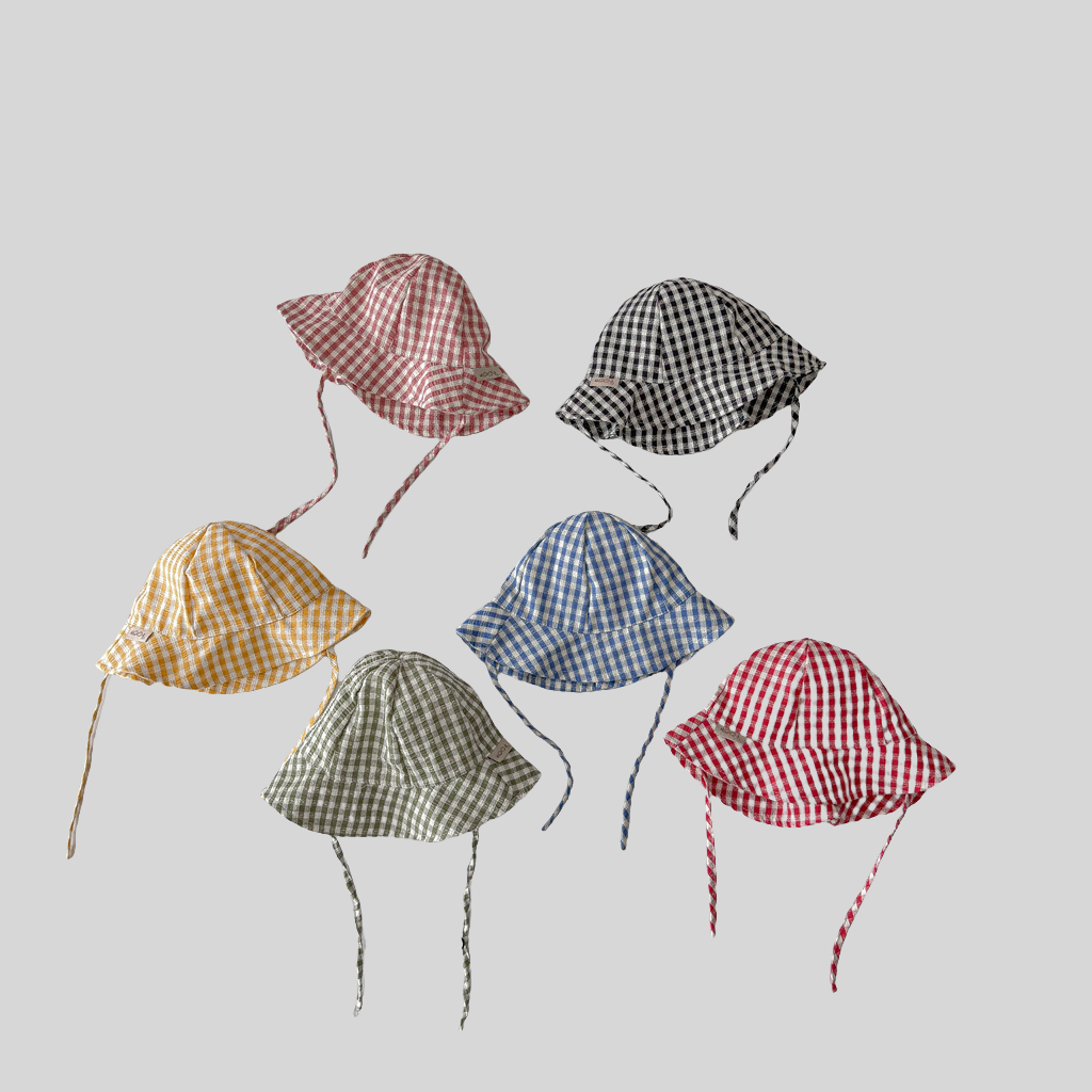 Ins Стильная клетчатая детская – обзор и цена Sun Hat Wide Brim